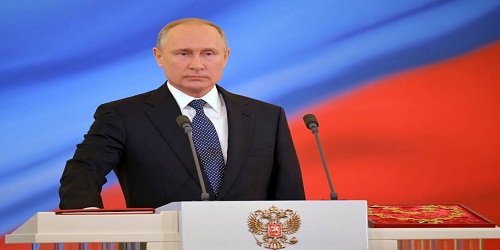 Vladimir Putin is sworn in for fourth term in Kremlin ceremony