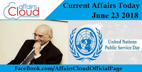 Current Affairs Today June 23 2018