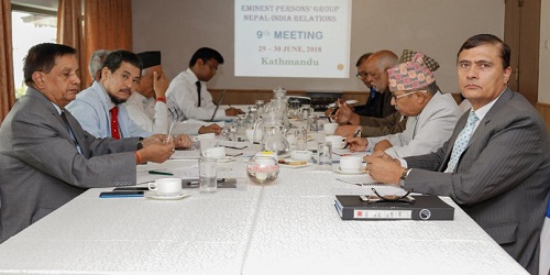 9th meeting of Eminent Persons Group (EPG) on Indo-Nepal relations held in Kathmandu.