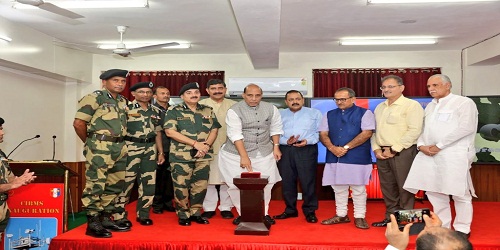 HM Rajnath Singh inaugurates pilot project of smart fencing along Indo-Pak Border in Jammu