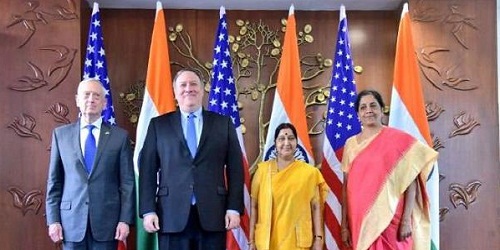 India, US hold 2+2 dialogue concluded in New Delhi.