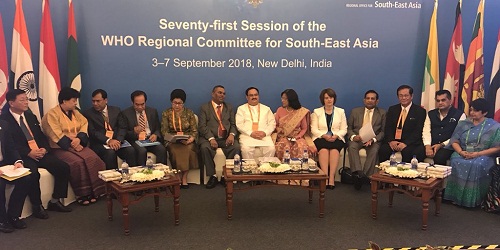 71st Session of the WHO Regional Committee for South-East Asia inaugurated in New Delhi by Health Minister JP Nadda.