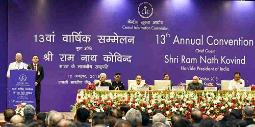 13th Annual Convention of Central Information Commission inaugurated by President