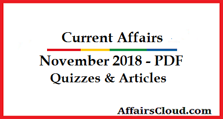 Current Affairs November 2018