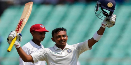 Prithvi Shaw youngest Indian to hit a century on Test debut