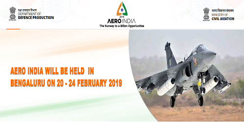 Website for 'Aero India 2019' launched by Min. of Defence
