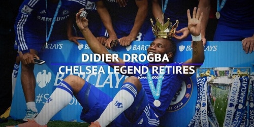 Chelsea striker Didier Drogba announces retirement