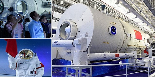 China unveils replica of its first permanently crewed space station