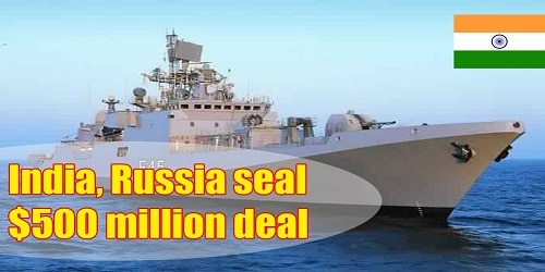 India, Russia finalize USD 500 million deal for construction of 2 Talvar-class warships