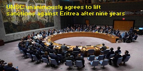 UNSC agrees to lift sanctions against Eritrea