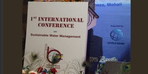 1st International Conference on Sustainable Water Management held in Mohali, Punjab