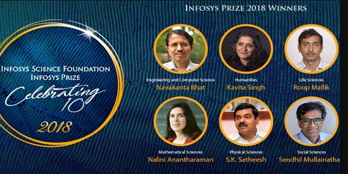 Infosys Prize 2018 for science and research