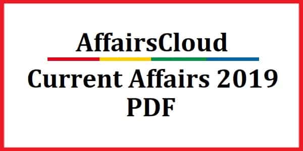 Current Affairs 2019 PDF