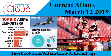 Current Affairs March 12 2019