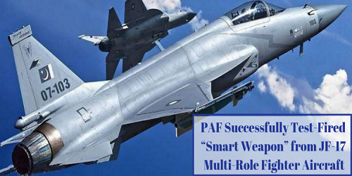 'Smart Weapon' from JF-17 fighter jet successful test fired by Pakistan