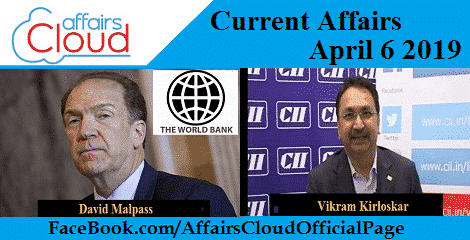 Current Affairs April 6 2019