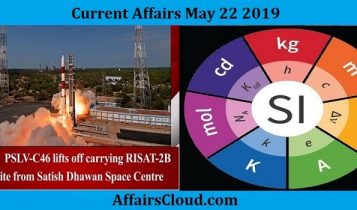 Current Affairs May 22 2019