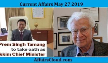 Current Affairs May 27 2019