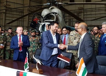 India delivered 2 Mi-24 helicopters to Afghanistan