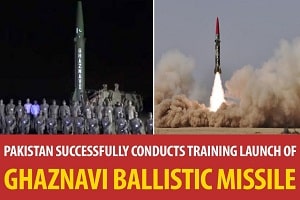 'Ghaznavi’ surface-to-surface ballistic missile test fired by Pakistan