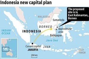 Indonesia chooses East Borneo Island for its new capital