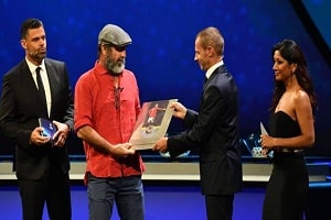 French footballer Eric Cantona felicitated with UEFA President’s Award 2019