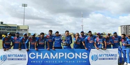 India won the 3 match series 3-0 against West Indies