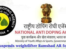 NADA suspends weightlifter Ramshad AR