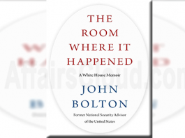 A book titled The Room Where It Happened A White House Memoir