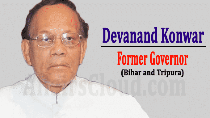 Devanand Konwar, former Bihar and Tripura governor