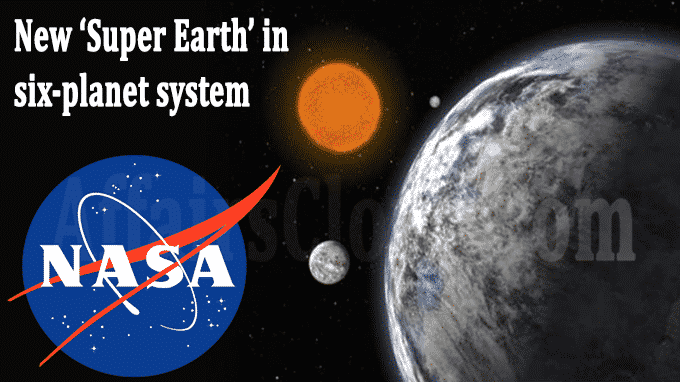 New Super Earth in six-planet system