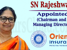 Rajeshwari SN to become CMD of Oriental Insurance