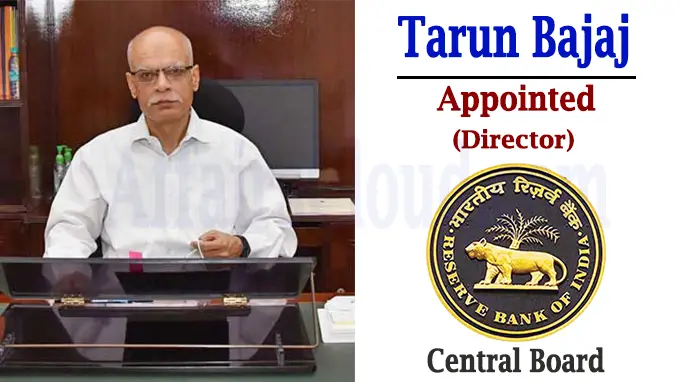 Tarun Bajaj as Director on RBI Central Board