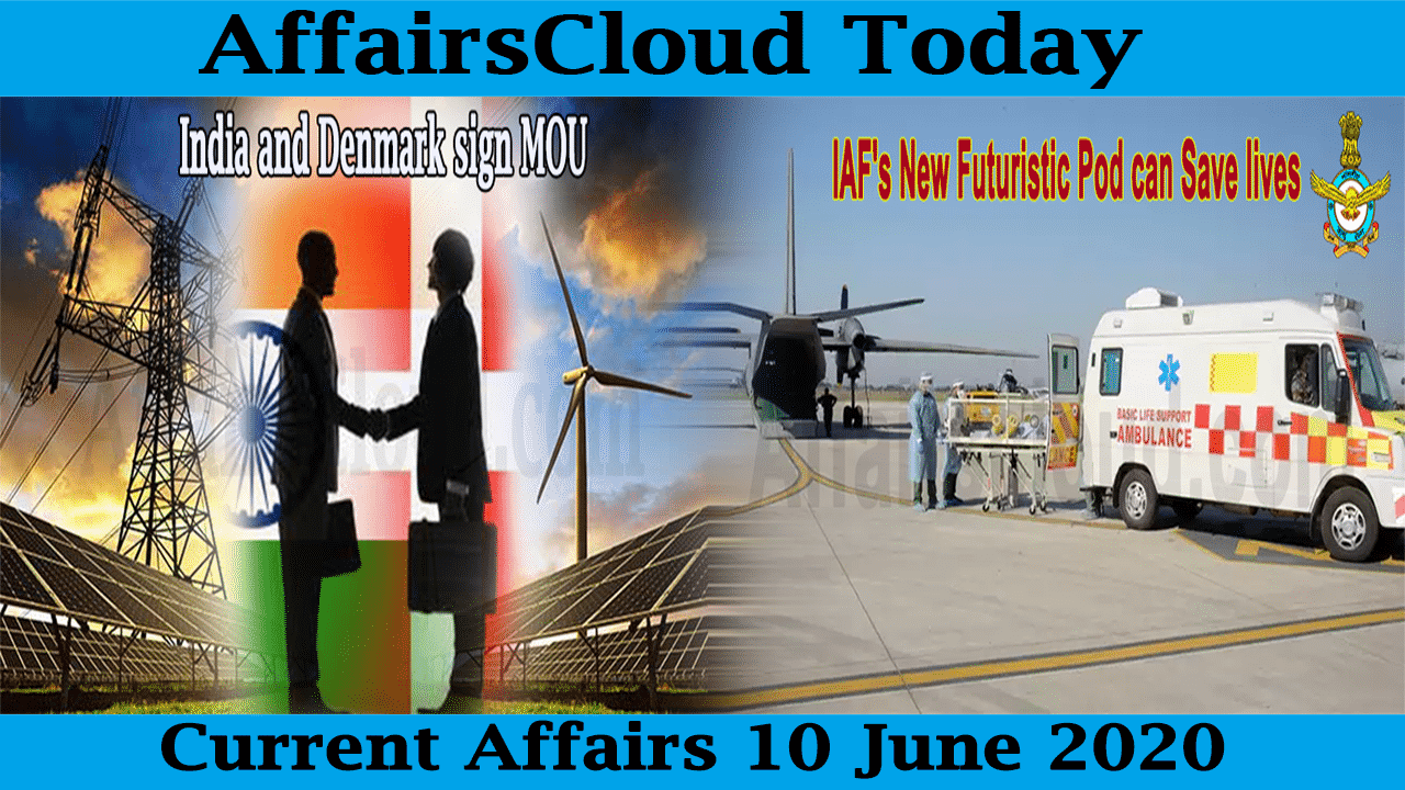 Current Affairs June 10 2020