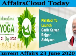 Current Affairs June 23 2020