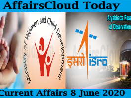 Current Affairs June 8 2020