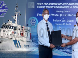 GRSE delivers fifth ship in Fast Patrol Vessels' series to Indian Coast Guard