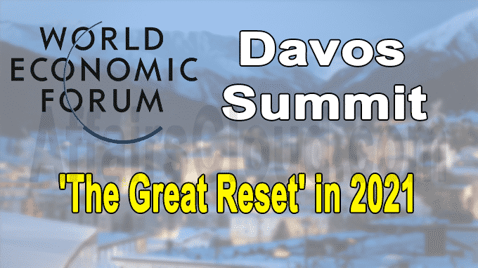 WEF Davos summit to focus on The Great Reset in 2021