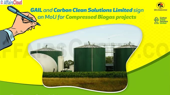 GAIL (India) and Carbon Clean Solutions (CCSL) sign MoU