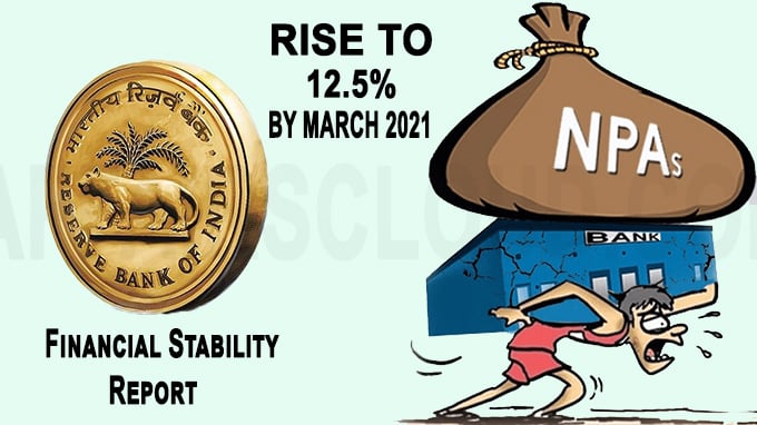 gross npa of banks may rise to 12.5% by march 2021: rbi financial stability report