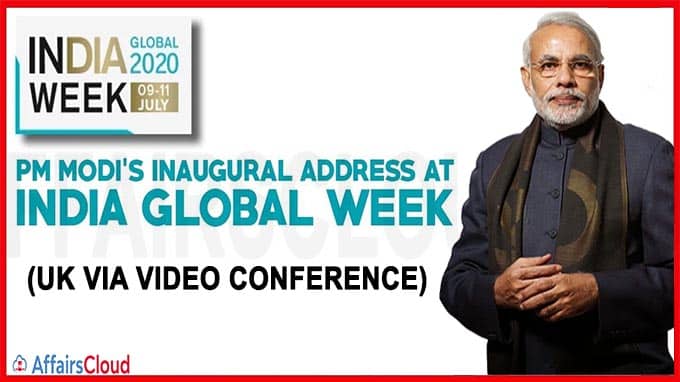 PM addresses the inaugural session of 3-day India Global week
