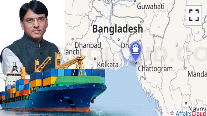 Union Shipping Minister flags off first container ship from Kolkata Port to Agartala via Chattogram port