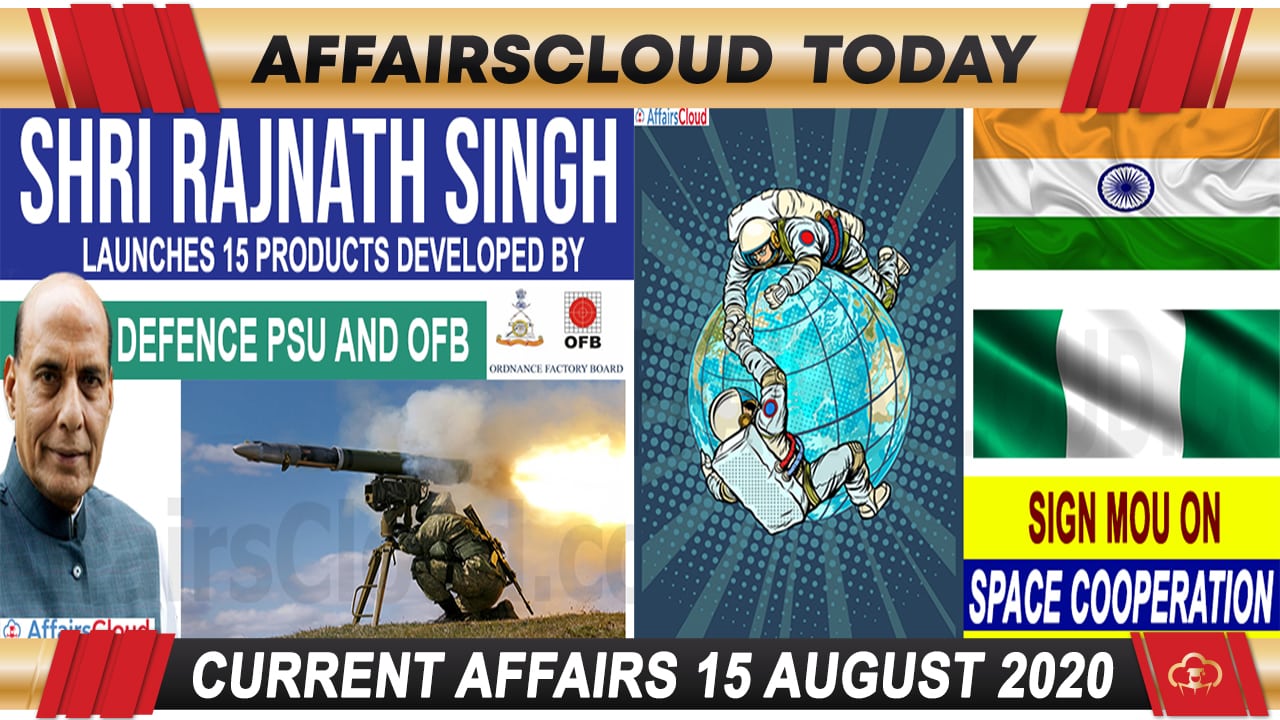 Current Affairs August 15 2020