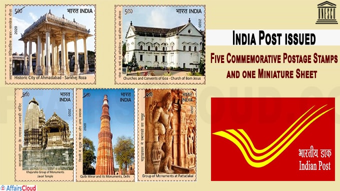 India Post issued five Commemorative Postage Stamps