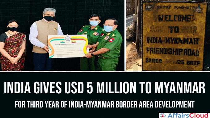 India-gives-USD-5-million-to-Myanmar-for-third-year-of-India-Myanmar-Border-Area-Development