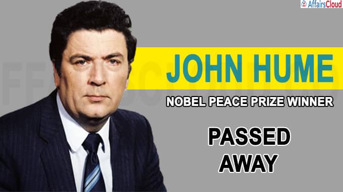 Nobel Peace Prize winner John Hume dies at 83