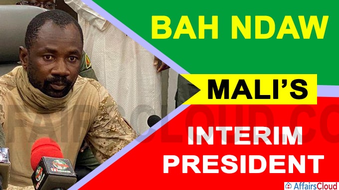 Bah Ndaw named Mali's interim president, colonel named VP