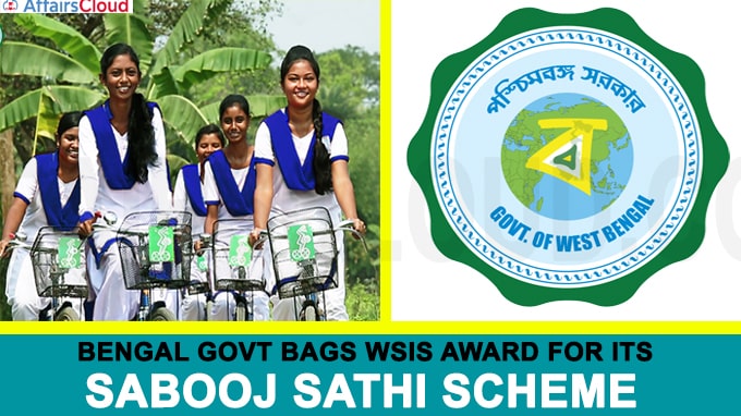 Bengal govt bags WSIS award for its Sabuj Sathi scheme