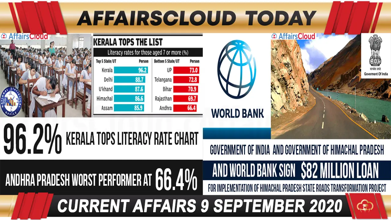 Current Affairs September 9 2020 new