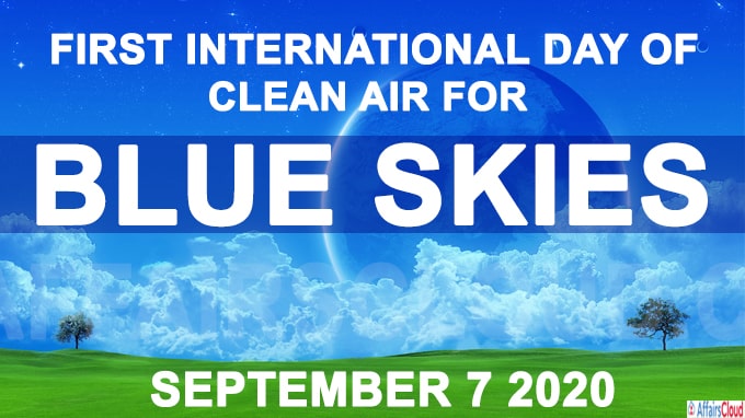 First International Day of Clean Air for blue skies